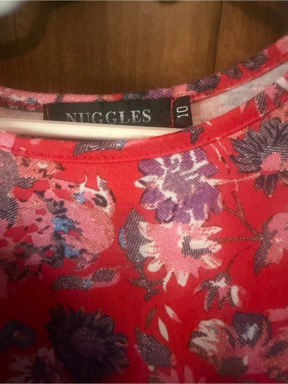 Girls Nuggles Red Floral Ruffle High-Low Dress Size 10